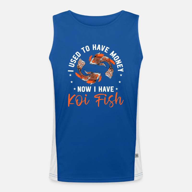 Koi Fish Japanese Men's Functional Contrast Tank Top 