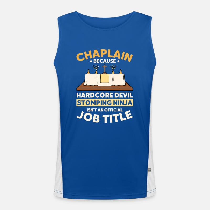 Chaplain Pastor Men's Functional Contrast Tank Top 