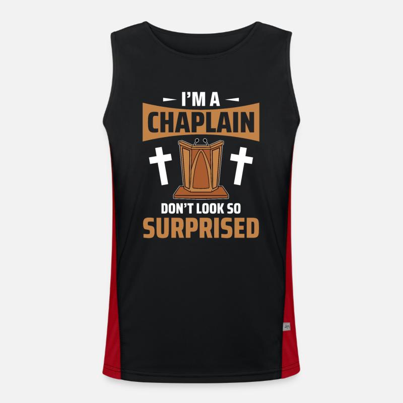 Chaplain Pastor Men's Functional Contrast Tank Top 