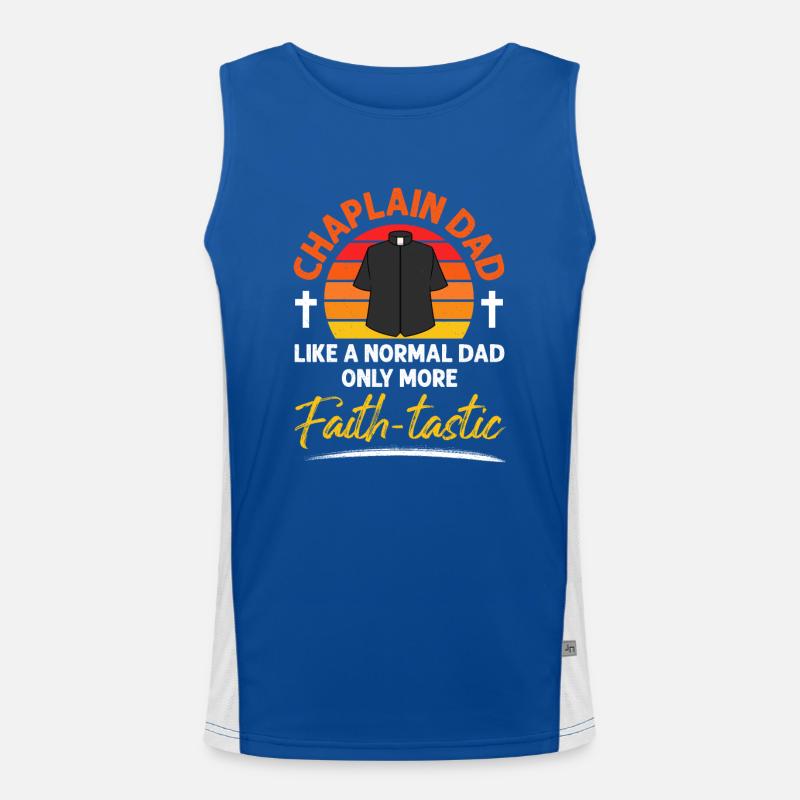 Chaplain Parish Priest Men's Functional Contrast Tank Top 