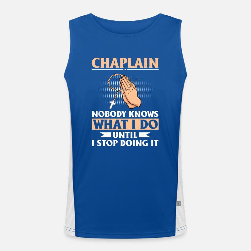 Chaplain Parish Priest Men's Functional Contrast Tank Top 