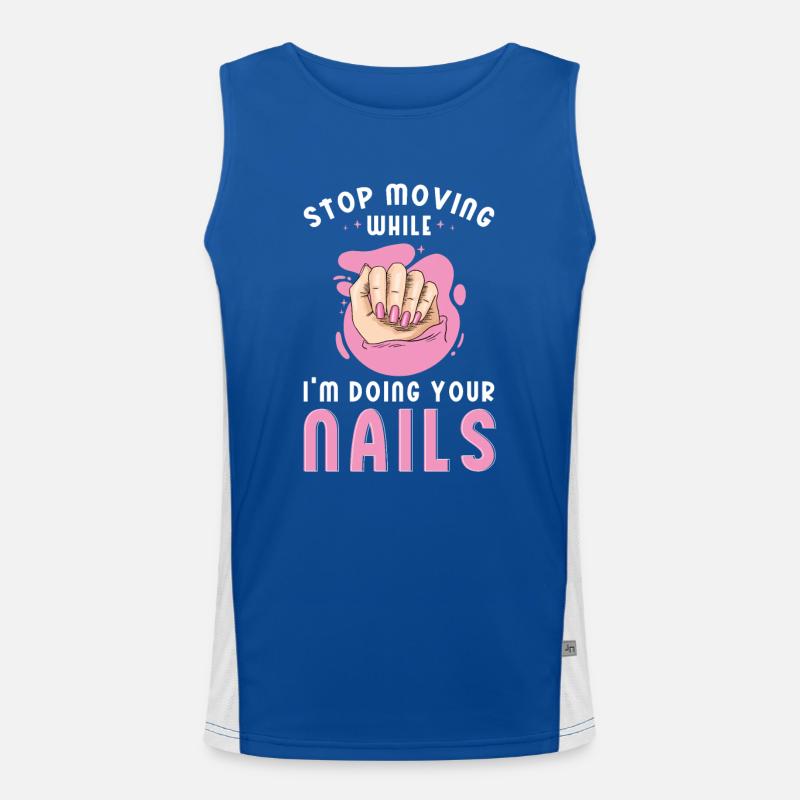 Nail Tech Manucure Technicienne des ongles Débardeur respirant contrasté Homme 