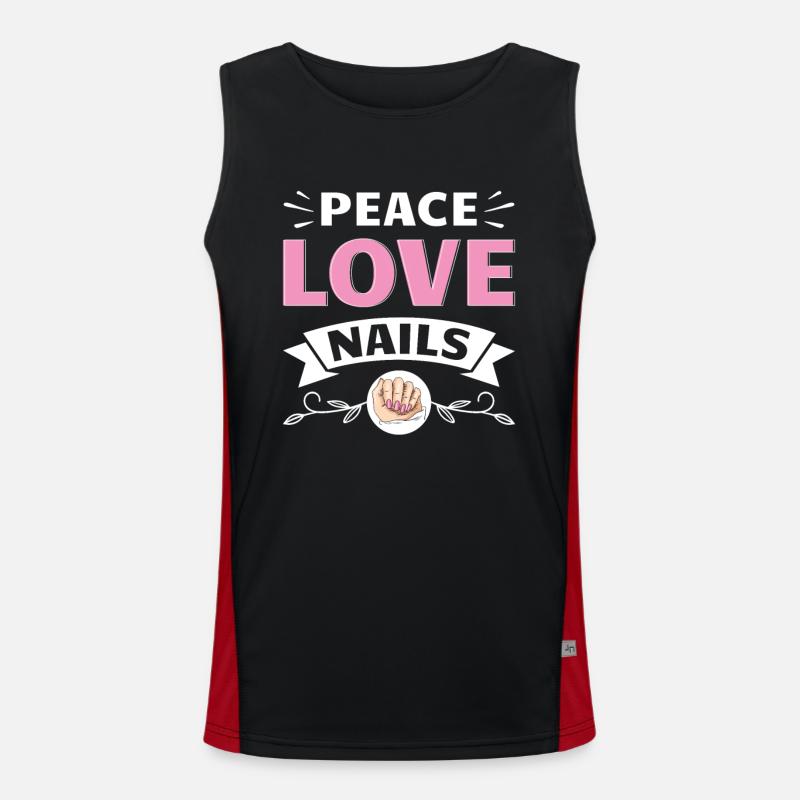 Nail Tech Manicure Nail Technician Men's Functional Contrast Tank Top 