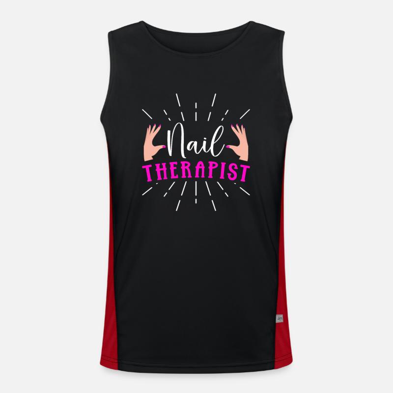 Nail Tech Manicure Nail Technician Men's Functional Contrast Tank Top 