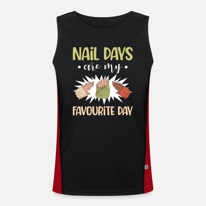 Nail Tech Manicure Nail Technician Men's Functional Contrast Tank Top 