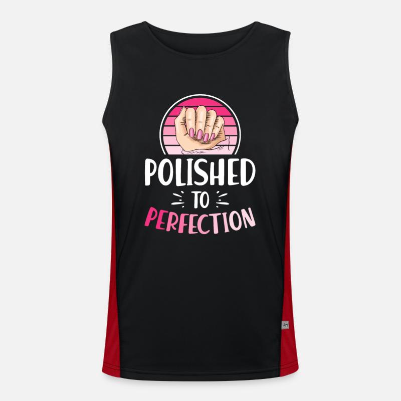 Nail Tech Manicure Nail Technician Men's Functional Contrast Tank Top 