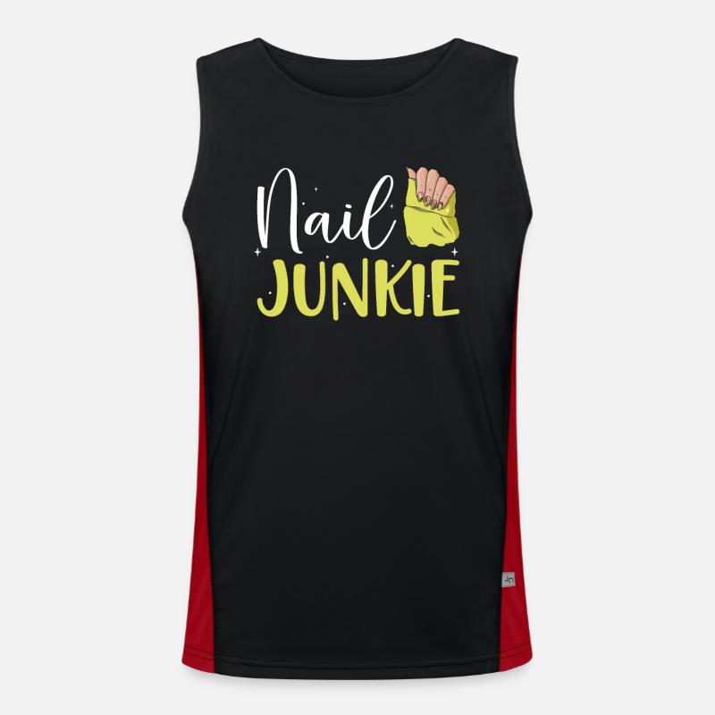 Nail Tech Manicure Nail Technician Men's Functional Contrast Tank Top 