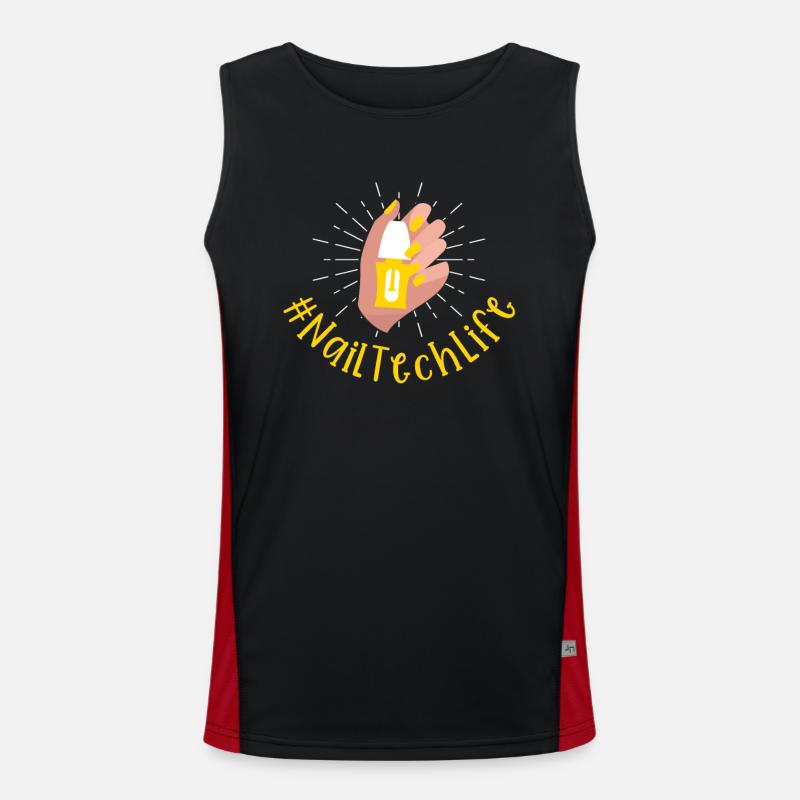 Nail Tech Manicure Nail Technician Men's Functional Contrast Tank Top 