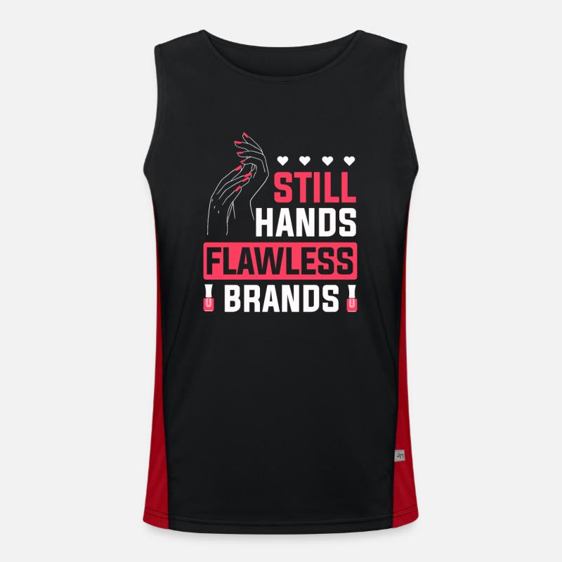 Nail Tech Manicure Nail Technician Men's Functional Contrast Tank Top 