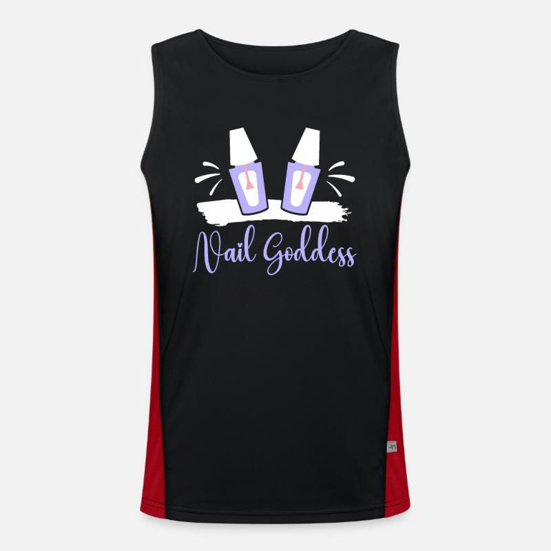 Nail Tech Manicure Nail Technician Men's Functional Contrast Tank Top 