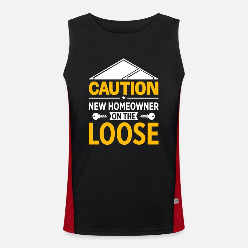 Neuer Hauseigentümer Hauseigentümer Funktionelles Kontrast-Tank Top für Männer 