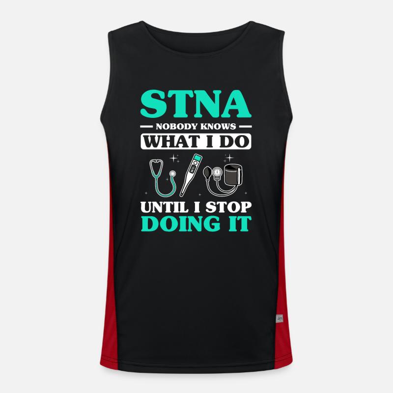 STNA Certified Nursing Assistant Men's Functional Contrast Tank Top 