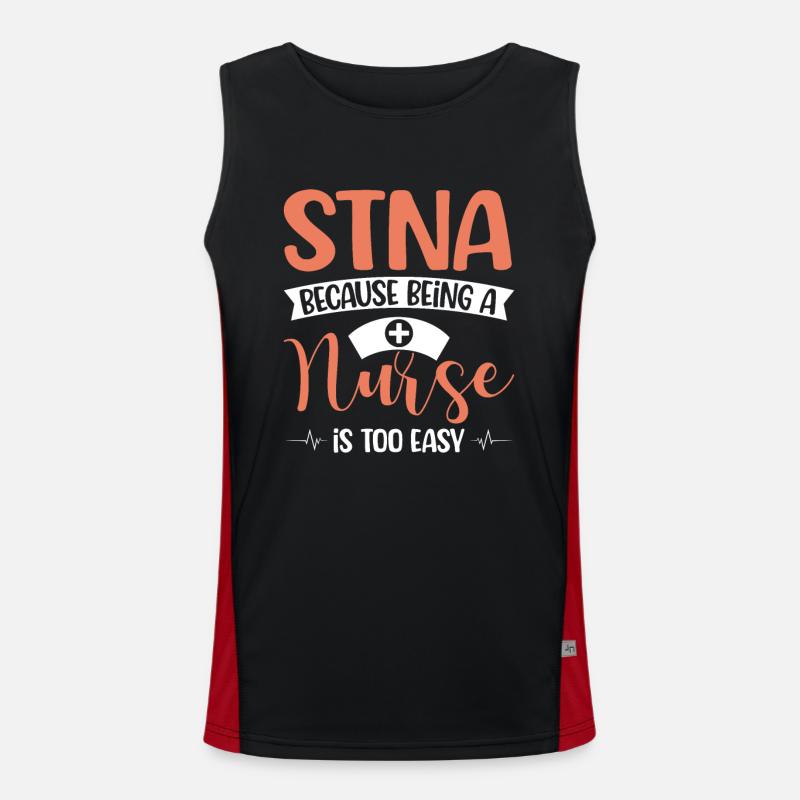 STNA Certified Nursing Assistant Men's Functional Contrast Tank Top 