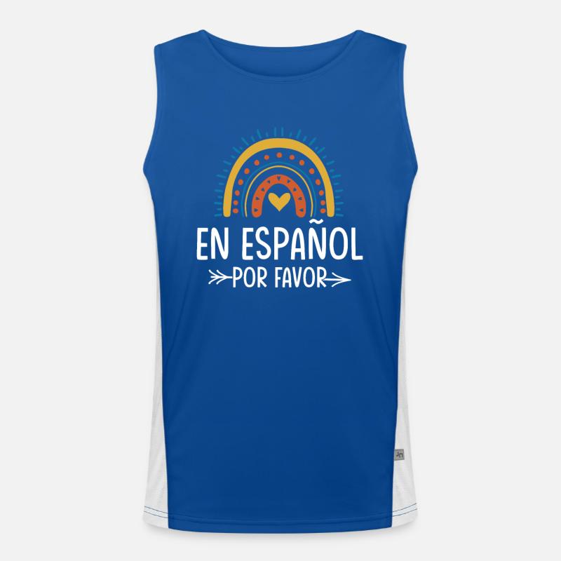 Spanischlehrerin Maestra Bilinguale Lehrerin Funktionelles Kontrast-Tank Top für Männer 