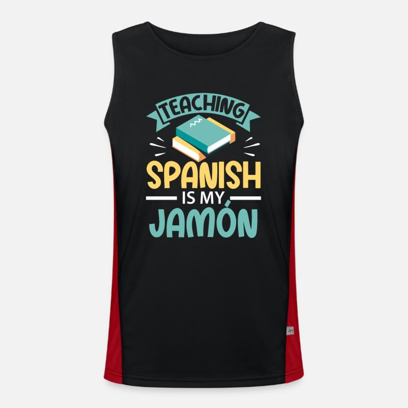 Professeur d’espagnol Maestra Professeur bilingue Débardeur respirant contrasté Homme 