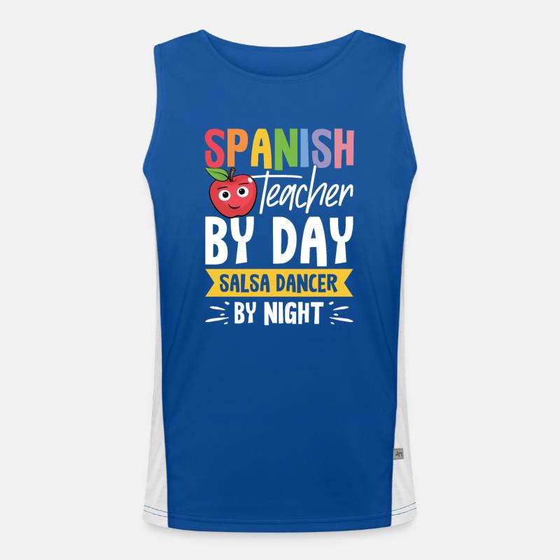 Professeur d’espagnol Maestra Professeur bilingue Débardeur respirant contrasté Homme 