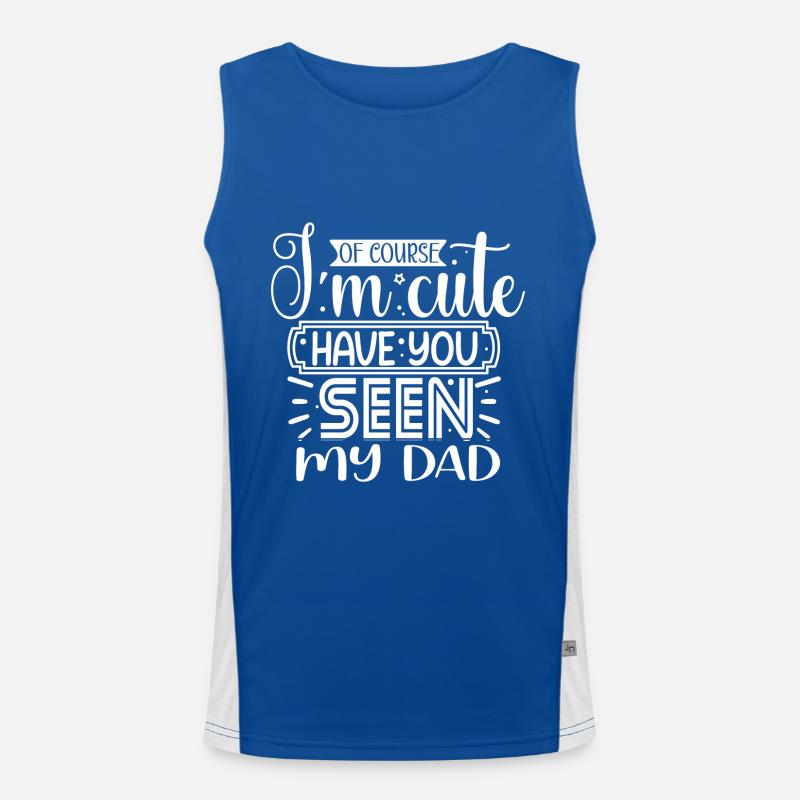 Natürlich bin ich süß Funktionelles Kontrast-Tank Top für Männer 