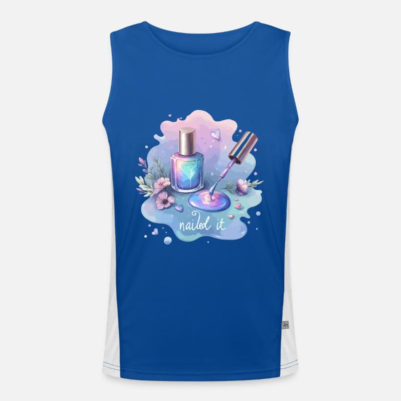 Nailed it Nagellack Nagelstudio Funktionelles Kontrast-Tank Top für Männer 