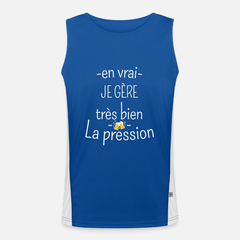 Humor, aperitif, beer - I handle the pressure Men's Functional Contrast Tank Top 