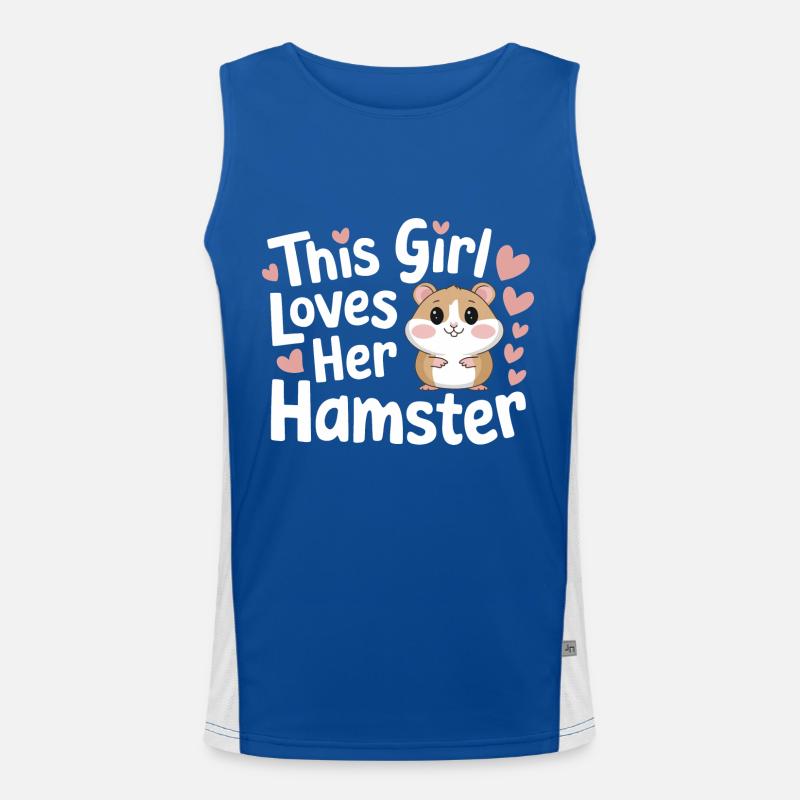 Hamster Funktionelles Kontrast-Tank Top für Männer 