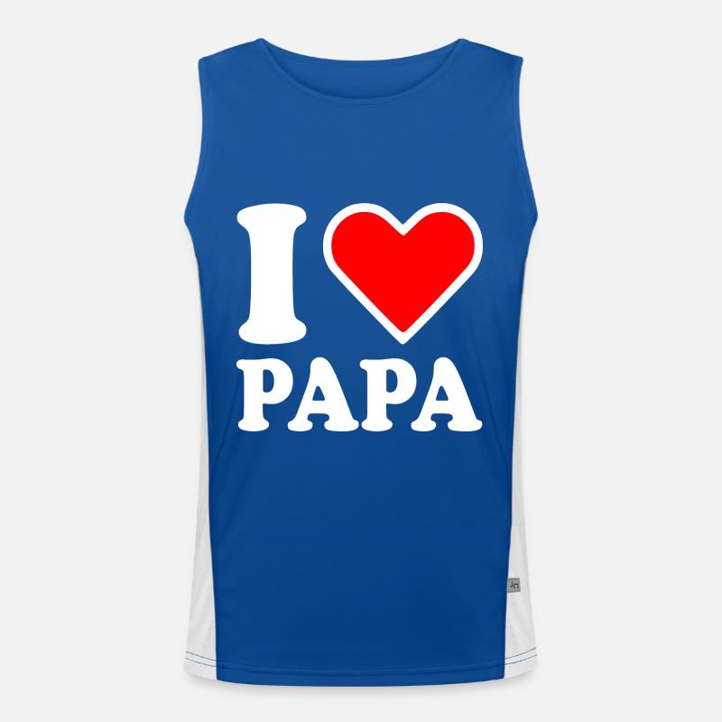 I love papa Funktionelles Kontrast-Tank Top für Männer 