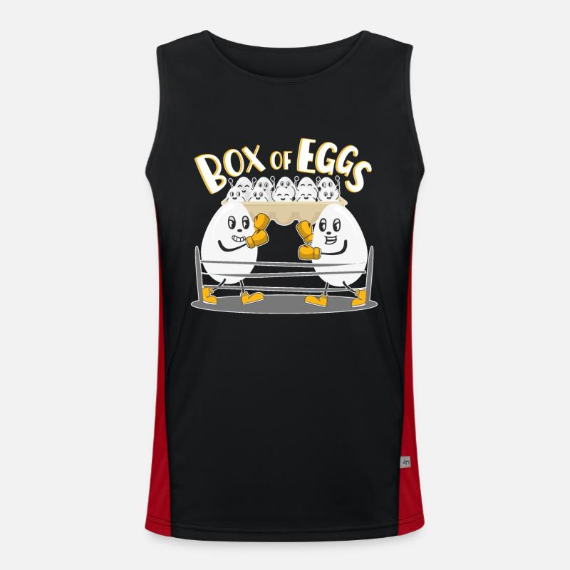 Kühlbox Eier - Lustige Eier Geschenkidee Bauer Funktionelles Kontrast-Tank Top für Männer 