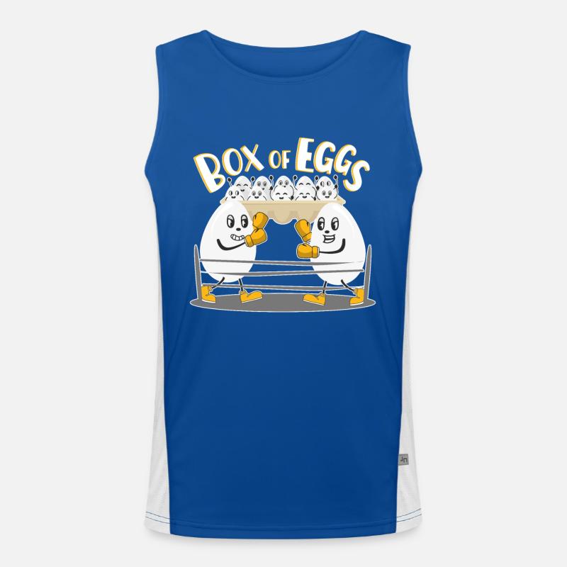 Kühlbox Eier - Lustige Eier Geschenkidee Bauer Funktionelles Kontrast-Tank Top für Männer 