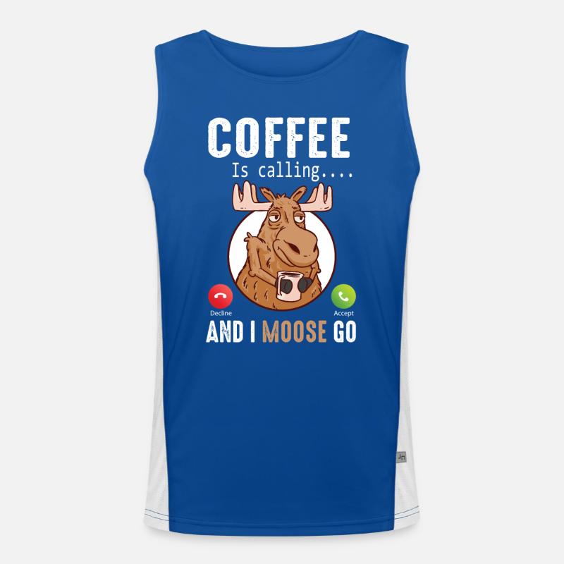 Le café m’appelle et je m’en vais à Elch Débardeur respirant contrasté Homme 