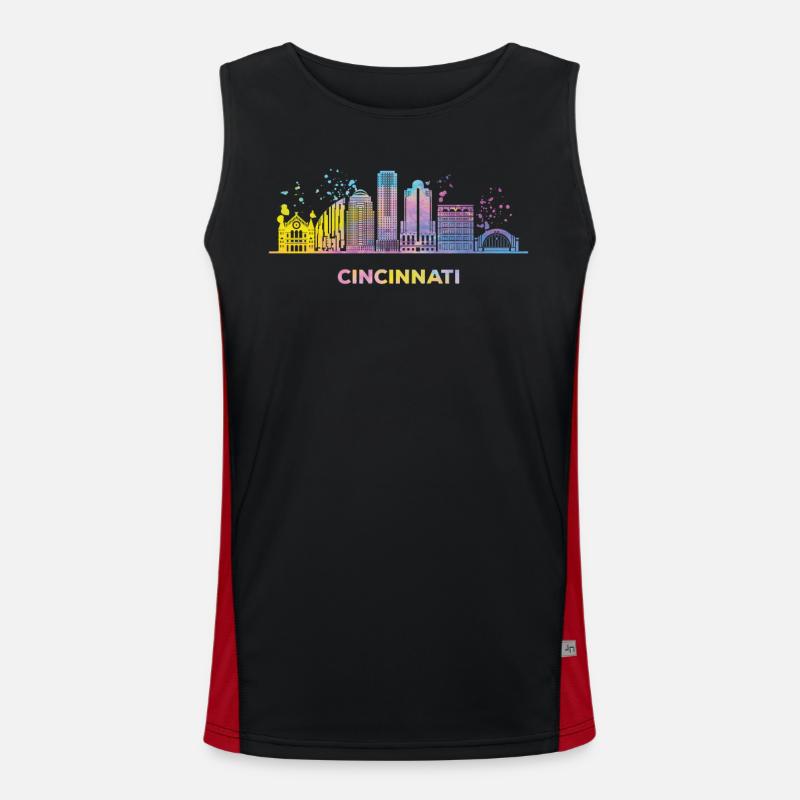 Ligne d’horizon de Cincinnati Débardeur respirant contrasté Homme 