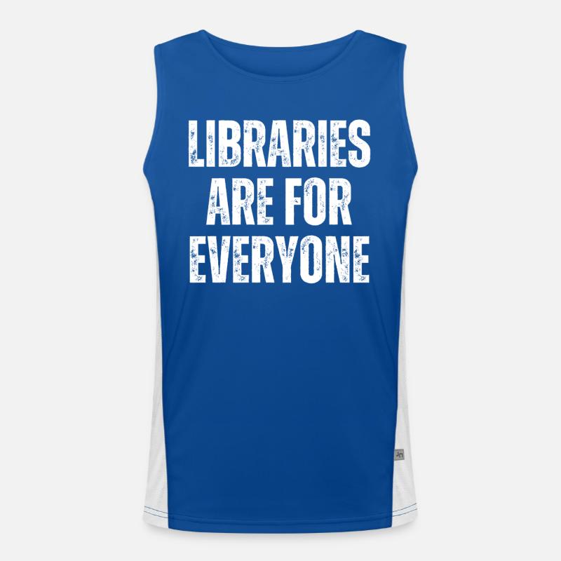 Libraries are for everyone to read Men's Functional Contrast Tank Top 