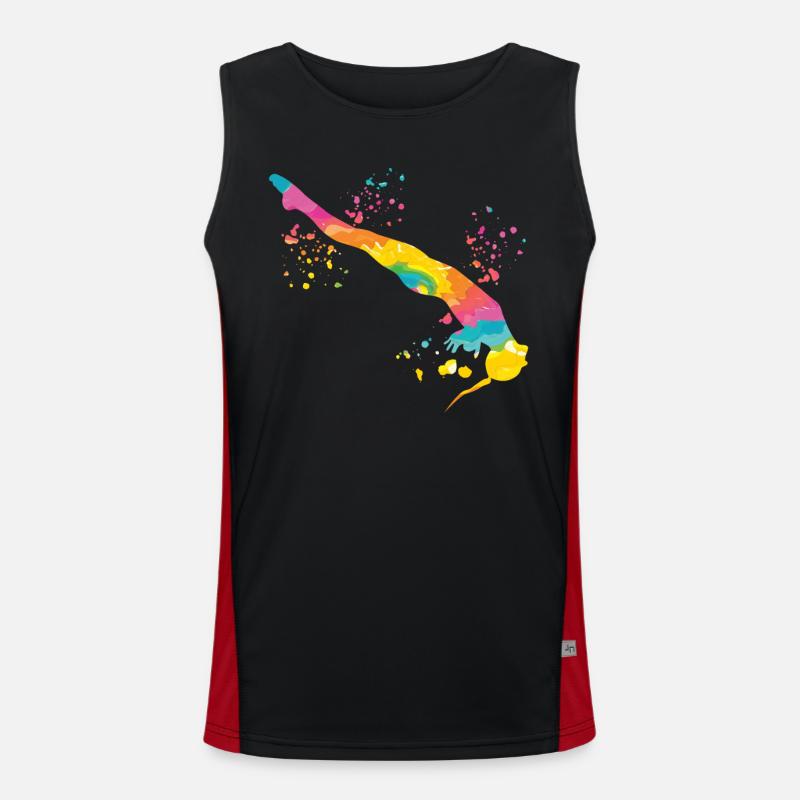 Diving Synchronized Diving Men's Functional Contrast Tank Top 