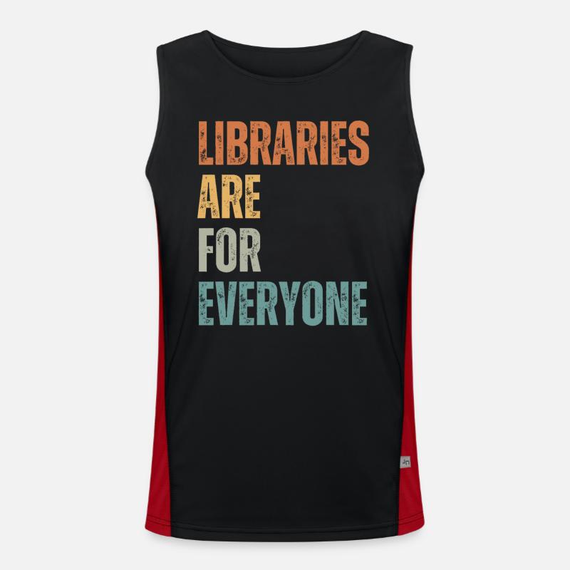 Libraries are for everyone to read Men's Functional Contrast Tank Top 