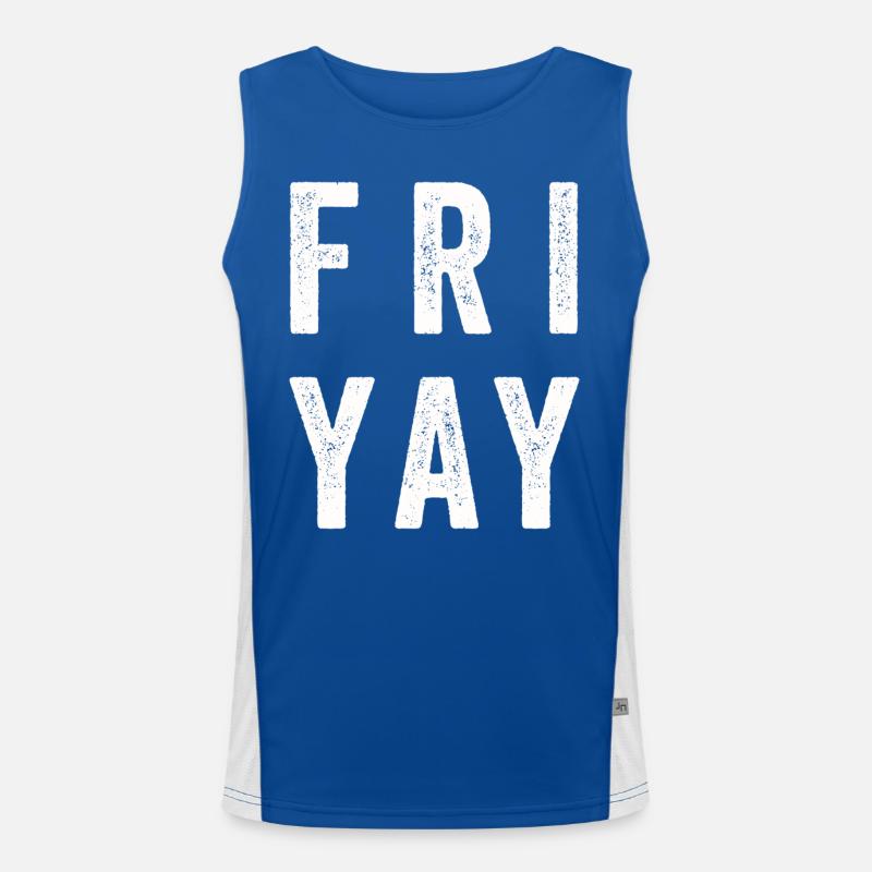 Fri Yay Teachers School Weekend Vibes Funktionelles Kontrast-Tank Top für Männer 