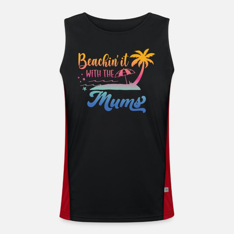 Strandurlaub Mit Den Müttern Am Wochenende Funktionelles Kontrast-Tank Top für Männer 