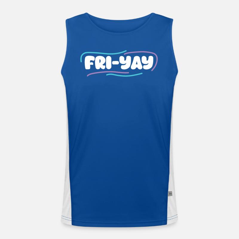 Fri Yay Teachers School Weekend Vibes Funktionelles Kontrast-Tank Top für Männer 