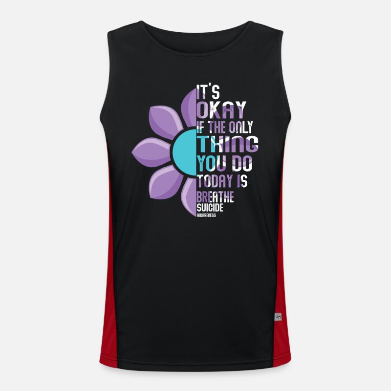 Suicide Prevention Awareness Men's Functional Contrast Tank Top 