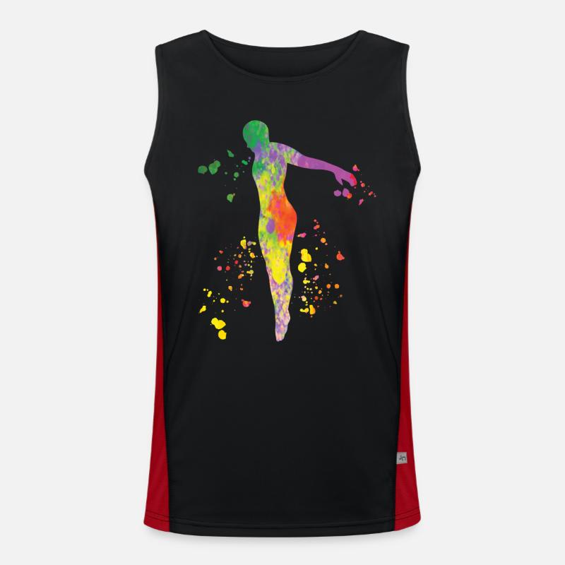 Turmspringen Kunstspringen Synchronspringen Funktionelles Kontrast-Tank Top für Männer 