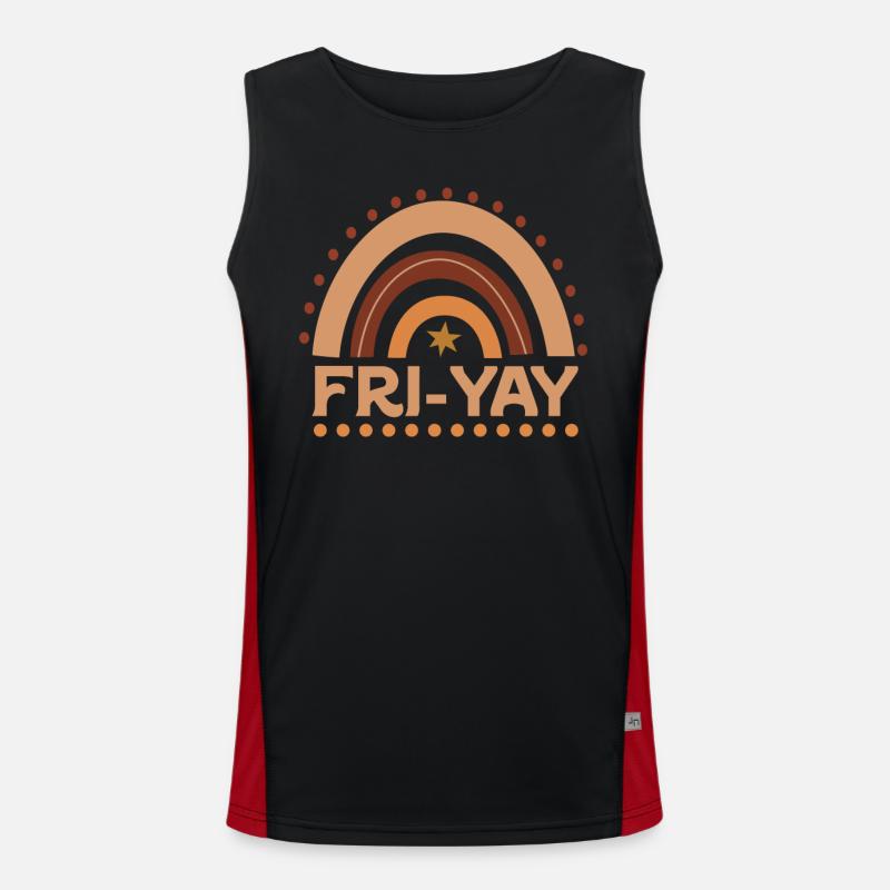 Fri Yay Teachers School Weekend Vibes Funktionelles Kontrast-Tank Top für Männer 