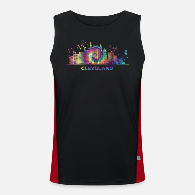 Clevelander Skyline Cleveland Men's Functional Contrast Tank Top 