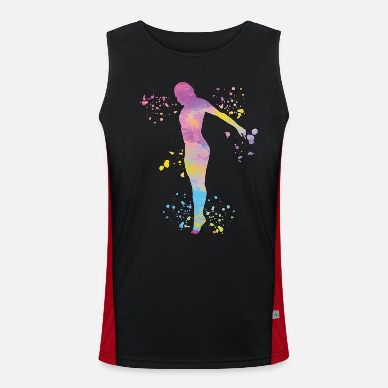 Turmspringen Synchronspringen Kunstspringen Funktionelles Kontrast-Tank Top für Männer 