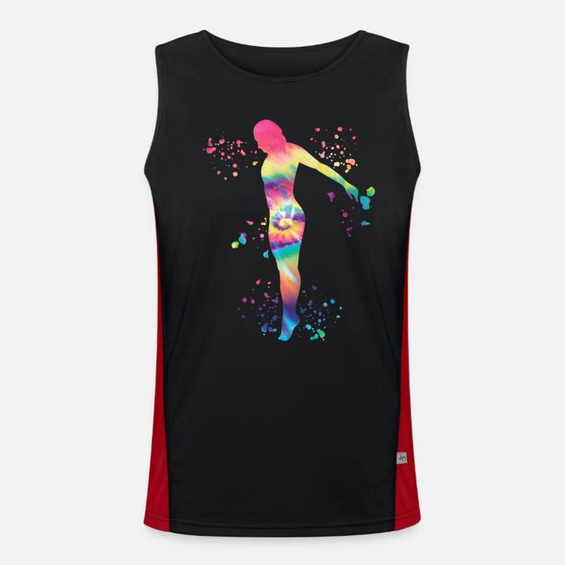 Turmspringen Synchronspringen Kunstspringen Funktionelles Kontrast-Tank Top für Männer 