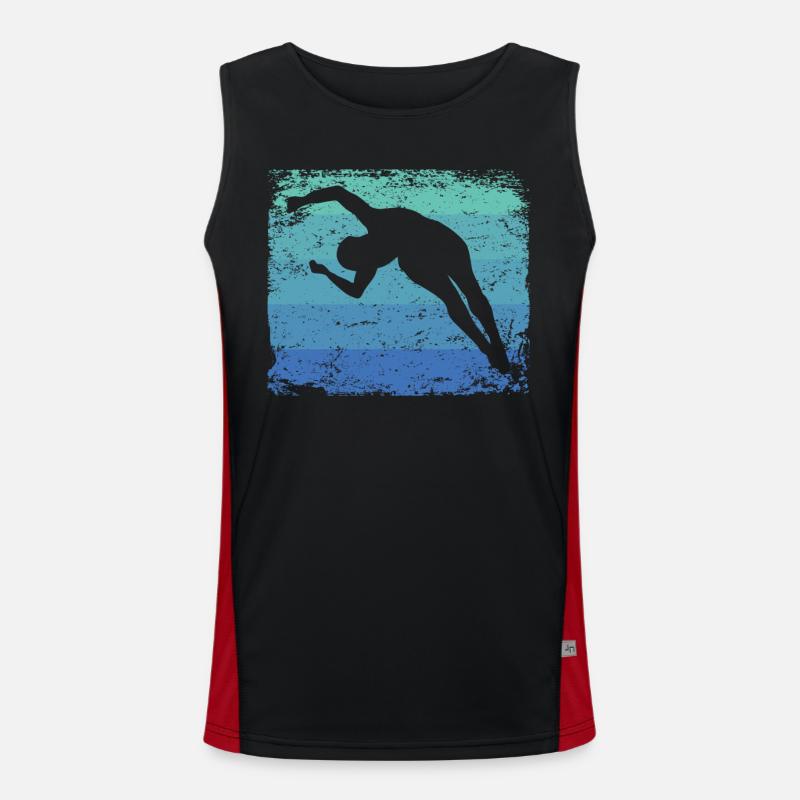 Turmspringen Kunstspringen Synchronspringen Funktionelles Kontrast-Tank Top für Männer 