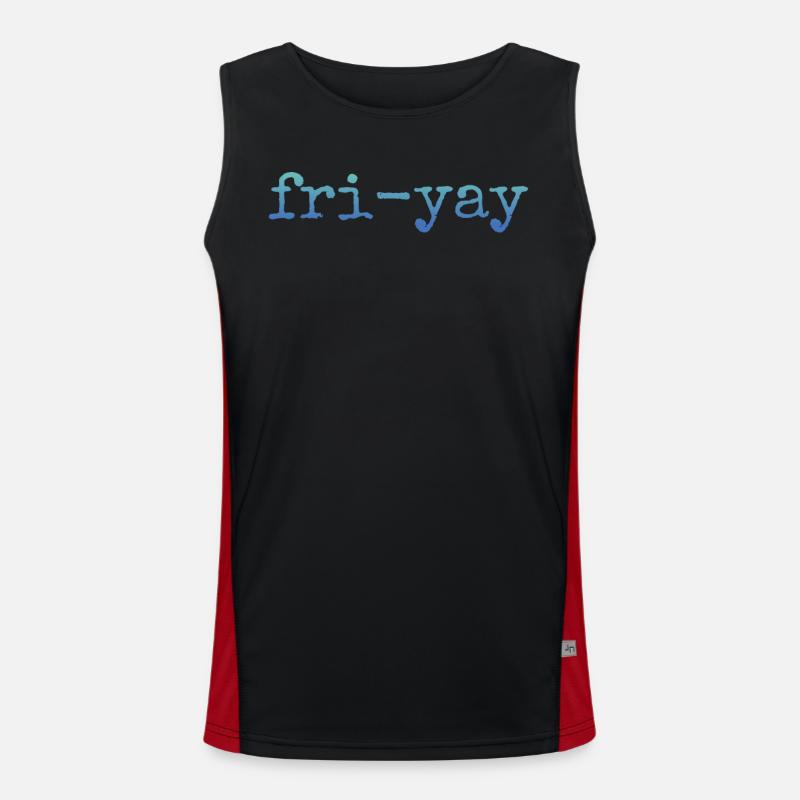 Fri Yay Teachers School Weekend Vibes Funktionelles Kontrast-Tank Top für Männer 
