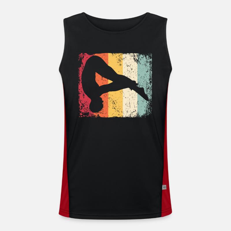 Turmspringen Kunstspringen Synchronspringen Funktionelles Kontrast-Tank Top für Männer 