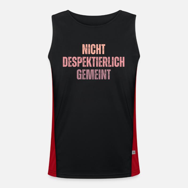 niNicht Despektierlich Gemeint Funktionelles Kontrast-Tank Top für Männer 