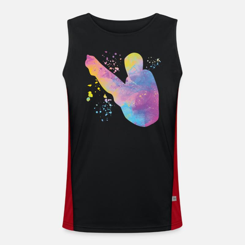 Diving, Synchronized Diving, Artistic Jumping Men's Functional Contrast Tank Top 