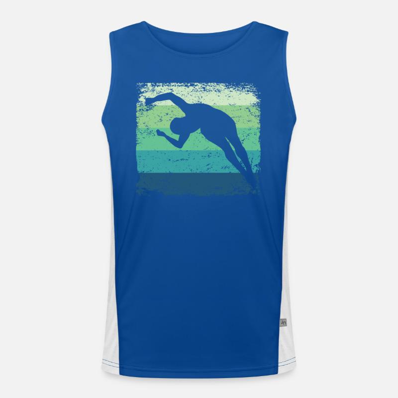 Synchronized Water Diver High Diver Men's Functional Contrast Tank Top 