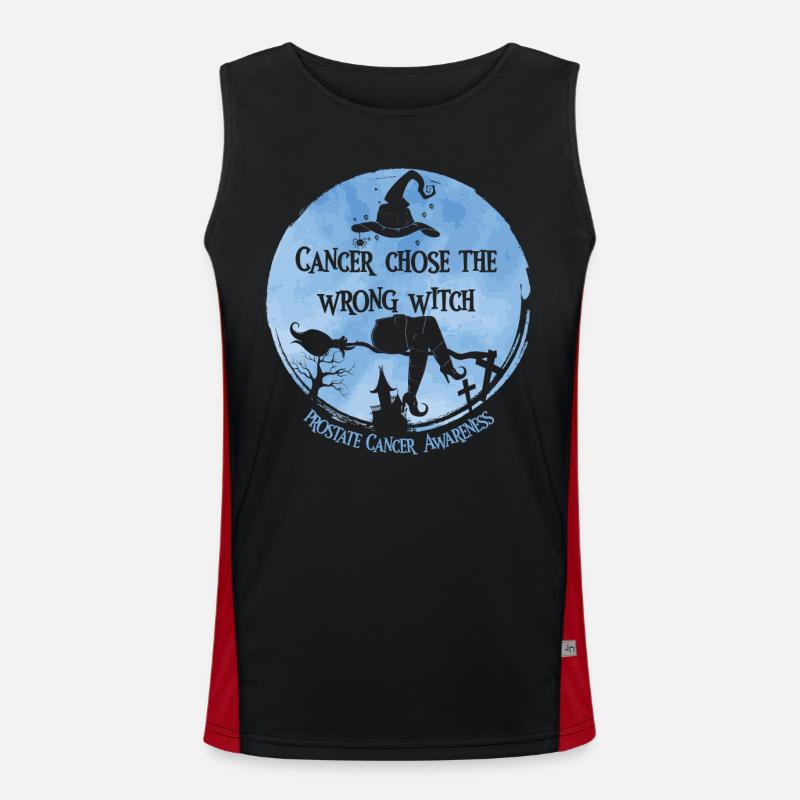 Krebshexe Hellblau Prostatakrebs Funktionelles Kontrast-Tank Top für Männer 