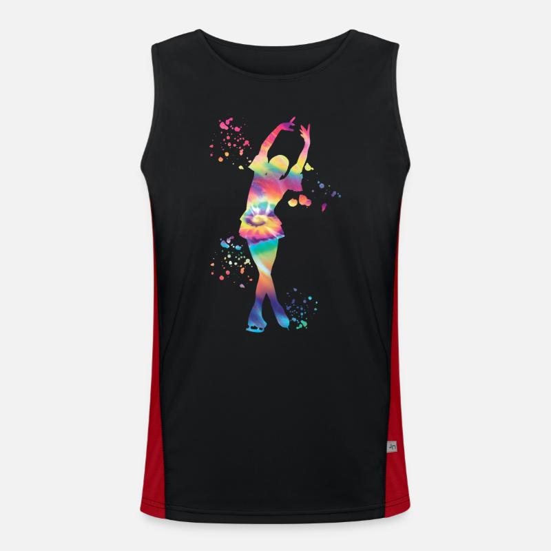 Eiskunstläufer Schlittschuhlaufen Eiskunstlauf Funktionelles Kontrast-Tank Top für Männer 