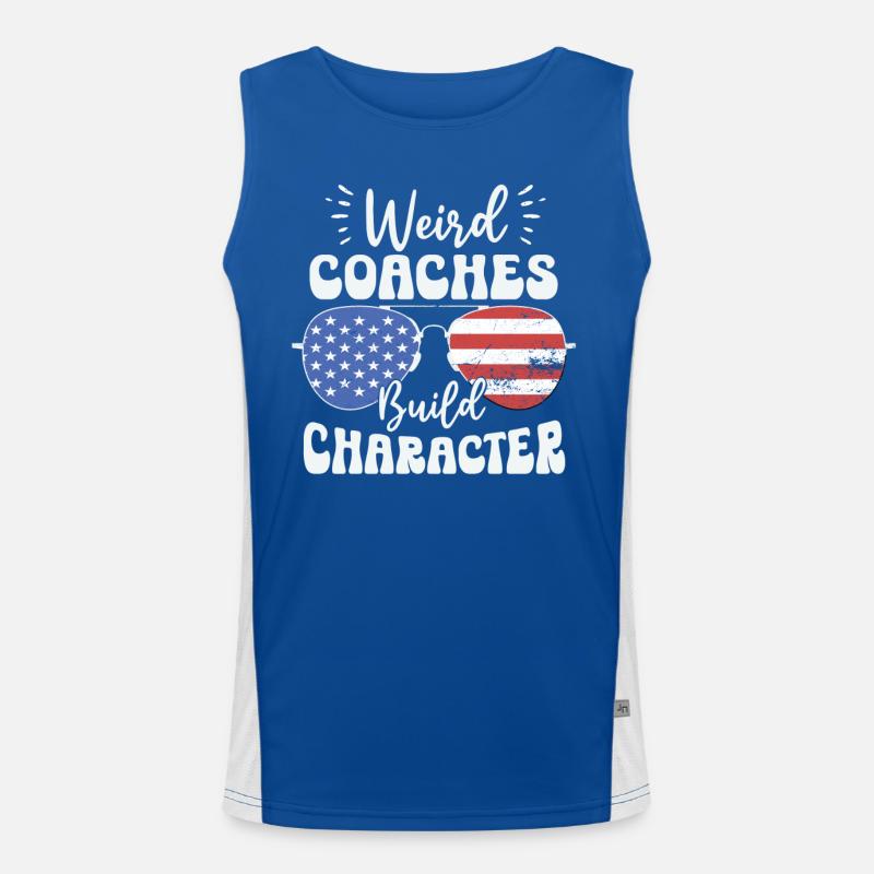 Seltsame Coaches Bilden Charakter Trainer Funktionelles Kontrast-Tank Top für Männer 